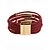 abordables Accessoires de Noël-Bracelet de Noël rouge multicouche pour femme avec fermoir magnétique doré, bijoux manchette scintillants pour fêtes et tenues festives