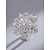 preiswerte Damenringe-Drehbarer Weihnachtsring mit Schneeflocke für Damen, verstellbarer personalisierter Schmuck mit Gold- und Silberkristallen, eleganter Cocktailring für die Feiertage, perfekt für Partys und Geschenke