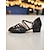 preiswerte Lateinamerikanische Schuhe-Professionelle Latein-Tanzschuhe für Damen, braune Lackleder-Ballsaal-Absätze mit gekreuzten Riemen &amp;geschlossene Zehenpartie, ideal für Salsa, Rumba &amp;Tango-Aufführungen