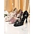 preiswerte Lateinamerikanische Schuhe-Burgunderrote Strass-Riemchen-Heels für lateinamerikanische Tänze, glamouröse Gatsby-Party &amp;professionelle Gesellschaftsschuhe für Auftritte und Wettbewerbe