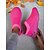 billige Sneakers til kvinner-Dames rosa Flyknit slip-on sneakers med pustende mesh-overdel og sklisikker såle, avslappede lette tursko for løping og reiser &amp;hverdagsbruk