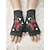 preiswerte Handschuhe für Damen-Weihnachtshandschuhe für Damen mit Stickerei – Blumenmuster mit Bienen, Material: Baumwollfaden, in mehreren Farben erhältlich, perfekt für die Winterferien und festliche Anlässe
