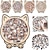 abordables Artículos para el hogar-Rompecabezas de madera con forma de gato de 135 piezas (mailard, macaron, madera y morandi) para adultos, bonito rompecabezas de madera con contorno de gato, regalo creativo, adorno de escritorio para