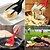 baratos Até 30 $-Espátula para virar ovos Siloon, conjunto de 2 espátulas, pinças para virar ovos fritos, utensílio de cozinha multifuncional para omeletes, prendedor de pão, prendedor de bife frito e para virar