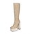 baratos Botas com salto-Botas femininas douradas com plataforma e glitter até o joelho - botas de festa com salto grosso para balada e dança. &amp;eventos de feriado