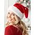 voordelige Dameshoeden-unisex kerstmuts van polyester met belletjes en bontrand, perfect voor feestdagen en feestelijke gelegenheden