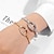 baratos Pulseiras-Zircão Clássico Séries Totem Elegante Moda Personalizada Na moda cromada Pulseira de jóias Prata / Dourado Para Casamento Festa Noivado Baile de Formatura