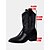 voordelige Cowboy &amp; Western Boots-Bruine western halfhoge dameslaarzen – imitatieleren cowboylaarzen met borduursel voor herfst-, country- en rodeo-evenementen
