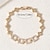 abordables Brazaletes-Zirconia Cúbica Clásico Serie de tótem Elegante Personalizado De moda Cromo Pulsera pulsera Plata / Dorado Para Boda Fiesta Pedida Fiesta de baile