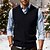 preiswerte Herren Pullover Weste-Herren Weihnachtspullover Pullunder Kleid Pullover Pullover Weste Gerippt Stricken Normale Oberteile Gestrickt Einfach V Ausschnitt Mode Lässig Urlaub Alltagskleidung Bekleidung Herbst Winter Weinrot