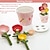 cheap Down to $30-Floral Measuring Spoon Set - Unique Baking Gift - Cute Ceramic Measuring Cup and Spoon with Holder - Suitable for Dry and Wet Ingredients - Dishwasher Safe