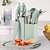 cheap Kitchen Set-Silicone Kitchenware Set 19-piece Tool Kit Set Storage Bucket Kitchen Knife Straw Color Set