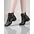 baratos Botas de dança-Botas de dança femininas de couro e tela com cadarço - botas profissionais leves e respiráveis para prática de dança de salão/latina, com zíper lateral para treinamento de performance feminina.