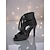 voordelige Latin dansschoenen-Satijnen veterschoenen voor dames, latin dansschoenen - open teen, professionele ballroomschoenen voor dansers