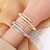 baratos Pulseiras-Zircão Clássico Séries Totem Elegante Moda Personalizada Simples cromada Pulseira de jóias Prata / Dourado Para Casamento Festa Noivado Baile de Formatura