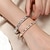 billiga Armband-Kubisk Zirkoniumoxid geometriska Totemserier Mode Personlig Trendig Krom Armband Smycken Silver / Guld Till Bröllop Fest Förlovning Bal