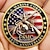 abordables 250 Aniversario de los EE. UU.-Moneda Conmemorativa del 250 Aniversario de EE. UU. Monedas Coleccionables Monedas de Metal Duradero para Exhibición para Coleccionistas e Idea de Regalo Tema Militar Patriótico Semicincuentenario