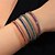 abordables Bracelets-Bracelet Classique Zircon Mini Élégant ancien Mode Tendance Bracelet Bijoux Violet Bleu Vert Rond pour Mariage Soirée Fiançailles Bal de promo
