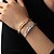 baratos Pulseiras-Zircão Retro Formato de Folha Moda Personalizada Simples Na moda cromada Pulseira de jóias Prata / Dourado Para Casamento Festa Noivado Baile de Formatura