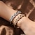 cheap Bracelets-Zircon Classic Weave Fashion Personalized Artistic Trendy Chrome Bracelet Jewelry Silver / Golden For Wedding Party Engagement Prom