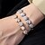 abordables Brazaletes-Zirconia Cúbica Clásico Forma de flor Moda Personalizado Sencillo Lujo Cromo Pulsera pulsera Plata / Dorado Para Boda Fiesta Pedida Fiesta de baile