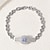 abordables Brazaletes-Zirconia Cúbica Zirconio Clásico Geométrico Forma de Alfabeto Moda Personalizado Lujo De moda Cromo Pulsera pulsera Plata / Dorado Para Boda Fiesta Pedida Fiesta de baile