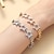 billige Armbånd-Zirkonium Klassisk Stjerne Årgang Mode Personaliseret Smarte Chrome Armbånd Smykker Sølv / Gyldent Til Bryllup Fest Forlovelse Skolebal