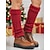 cheap Women's Socks-Women's Christmas Knit Leg Warmers, Available in Multiple Colors, Cozy and Stylish, Perfect for Winter Fashion and Holiday Gifting