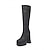 baratos Botas com salto-Botas femininas douradas com plataforma e glitter até o joelho - botas de festa com salto grosso para balada e dança. &amp;eventos de feriado