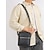 preiswerte Taschen für Herren-Herren-Schultertasche aus echtem Leder – schwarze und braune Umhängetasche mit mehreren Reißverschlusstaschen, stilvoll und strapazierfähig für Beruf und Freizeit.