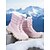 baratos Botas de neve e inverno-Botas de caminhada femininas roxas para o inverno – botas isoladas e impermeáveis com forro de pele sintética e sola antiderrapante resistente, ideais para neve, caminhadas e uso casual no inverno.
