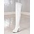 baratos Botas com salto-Botas femininas de verniz acima do joelho - botas de plataforma com salto alto e detalhes em cadarço, calçado sexy para festas e baladas.