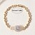 abordables Brazaletes-Zirconia Cúbica Zirconio Clásico Geométrico Forma de Alfabeto Moda Personalizado Lujo De moda Cromo Pulsera pulsera Plata / Dorado Para Boda Fiesta Pedida Fiesta de baile