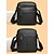 preiswerte Taschen für Herren-Herren-Schultertasche aus echtem Leder – schwarze und braune Umhängetasche mit mehreren Reißverschlusstaschen, stilvoll und strapazierfähig für Beruf und Freizeit.