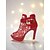 economico Décolleté Peep Toe-stivaletti alla caviglia sexy in rete con cinturino con fibbia, da donna, con plateau e punta aperta in pizzo viola, per la vita notturna e le feste