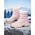 baratos Botas de neve e inverno-Botas de caminhada femininas roxas para o inverno – botas isoladas e impermeáveis com forro de pele sintética e sola antiderrapante resistente, ideais para neve, caminhadas e uso casual no inverno.