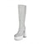 baratos Botas com salto-Botas femininas douradas com plataforma e glitter até o joelho - botas de festa com salto grosso para balada e dança. &amp;eventos de feriado