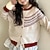 economico Maglioni e cardigan per bambine-Bambini Ragazze Cardigan maglione Cuore All'aperto Manica Lunga Cardigan con Bottoni Moda 4-12 Anni Autunno Beige