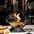 abordables Equipo de Camping-Brasero de mesa para interiores y exteriores: chimenea de mesa pequeña de acero inoxidable mejorada y más segura con piedras para cenas, mini brasero de mesa portátil para hacer s'mores: regalo de
