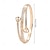 baratos Pulseiras-Zircão Clássico Séries Totem Elegante Moda Personalizada Simples cromada Pulseira de jóias Prata / Dourado Para Casamento Festa Noivado Baile de Formatura