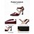 voordelige Valentijnsdag-Dames bordeauxrode pumps met hak van lakleer met bandjes - elegante puntige neus met vlinderstrikdetail, perfect voor bruiloften, feesten en afspraakjes