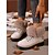 economico Scarpe di Natale per Donne-stivaletti da donna con bordo in pelliccia rossa - caldi stivali invernali con morbida pelliccia sintetica per passeggiate all&#039;aperto, eventi natalizi e moda invernale casual