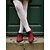 preiswerte 1920er Jahre &amp; Gatsby-Ära-Schwarze und bordeauxrote Vintage-Schnürpumps aus Samt für Damen – im edwardianischen Stil der 1920er Jahre, perfekt für formelle Anlässe, Teepartys und den Alltag.