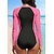 billige One Piece rash guards-Dame Udslæt Guard Farveblokering Lynlås op UPF50+ Hurtigtørrende Letvægt Langærmet Bodysuit Svømmetrøje Surfing Kano sejlads Strand Sommer