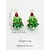 abordables Pendiente de mujer-Joyería navideña acrílica para mujer: collar y pendientes festivos con forma de árbol y lazos rojos, perfectos para fiestas y celebraciones navideñas.