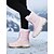 baratos Botas de neve e inverno-Botas de caminhada femininas roxas para o inverno – botas isoladas e impermeáveis com forro de pele sintética e sola antiderrapante resistente, ideais para neve, caminhadas e uso casual no inverno.