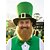 billiga Tillbehör-Herrkostym med pysslingkostym för St. Patricks dag, polyestermaterial, grön hög hatt med spänne, konstgjort skägg, fluga och slips, fester och högtidsfiranden