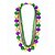 economico Accessori-Set di collane di perline di plastica per Mardi Gras - Colorate verde viola e oro perfette per feste di Carnevale e masquerade