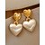 economico Matrimonio ACC-orecchini da donna in lega a forma di cuore con dettagli in oro, perfetti per San Valentino e matrimoni