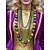 economico Accessori-Set di collane di perline di plastica per Mardi Gras - Colorate verde viola e oro perfette per feste di Carnevale e masquerade